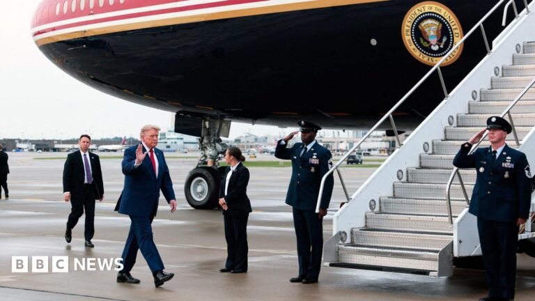 Trump confirms he switched planes after Nato summit because of possible threat
