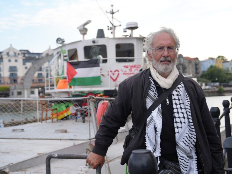 Boat sets sail from Bristol, aiming to break Israel’s siege of Gaza