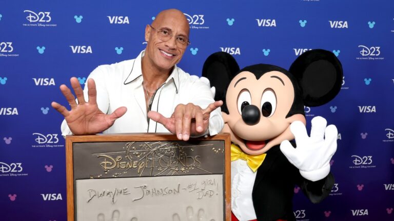Dwayne Johnson Leads Crowd in ‘Happy Birthday’ Song for Daughter Simone After Receiving Disney Legends Award at D23