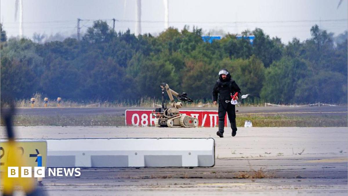 Drone carrying explosives found at German airport, police say
