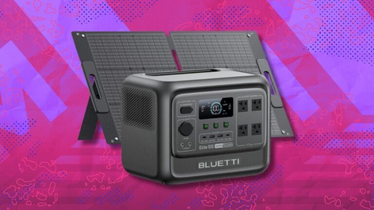 Gear up with the Bluetti Elite 100 V2 portable power station and a 100W solar panel for under $630