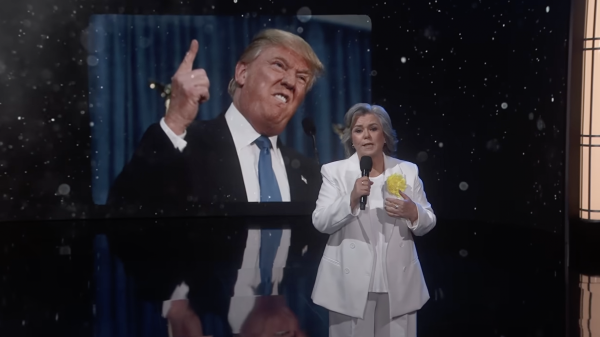 Rosie ODonnell ends Kimmel run with a ballad for Trump
