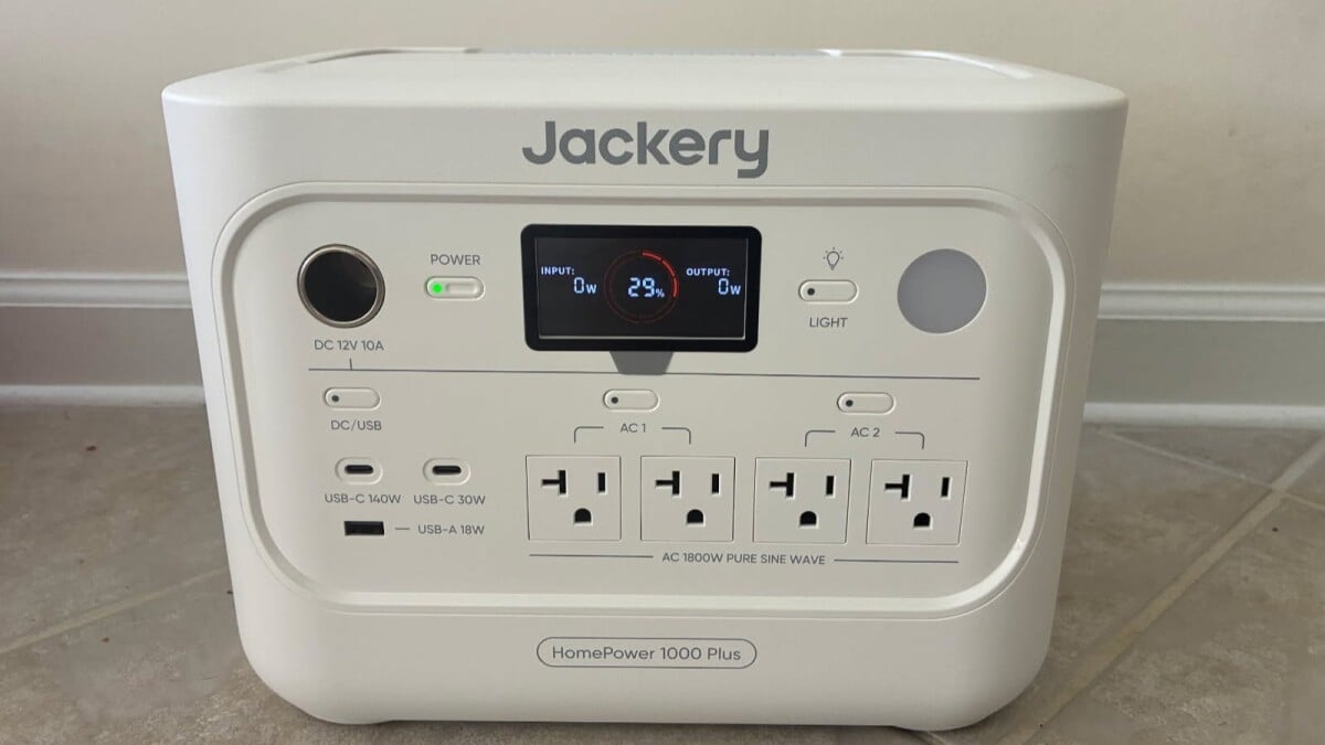 Jackery just launched the HomePower 1000 Plus V2 power station with 3,600W peak surge and quick recharging