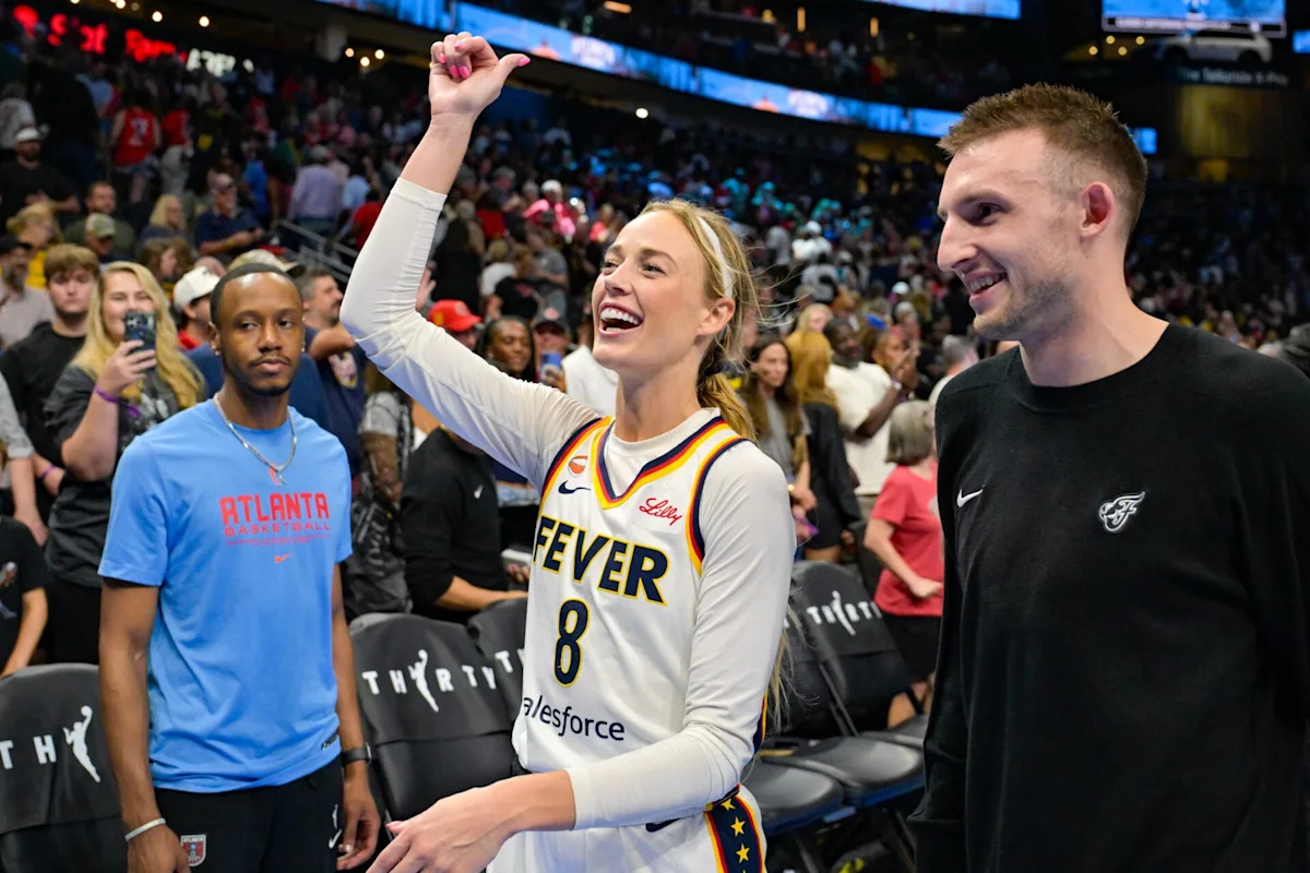 Fever players celebrate Sophie Cunningham’s 30th birthday in locker room after tough OT win