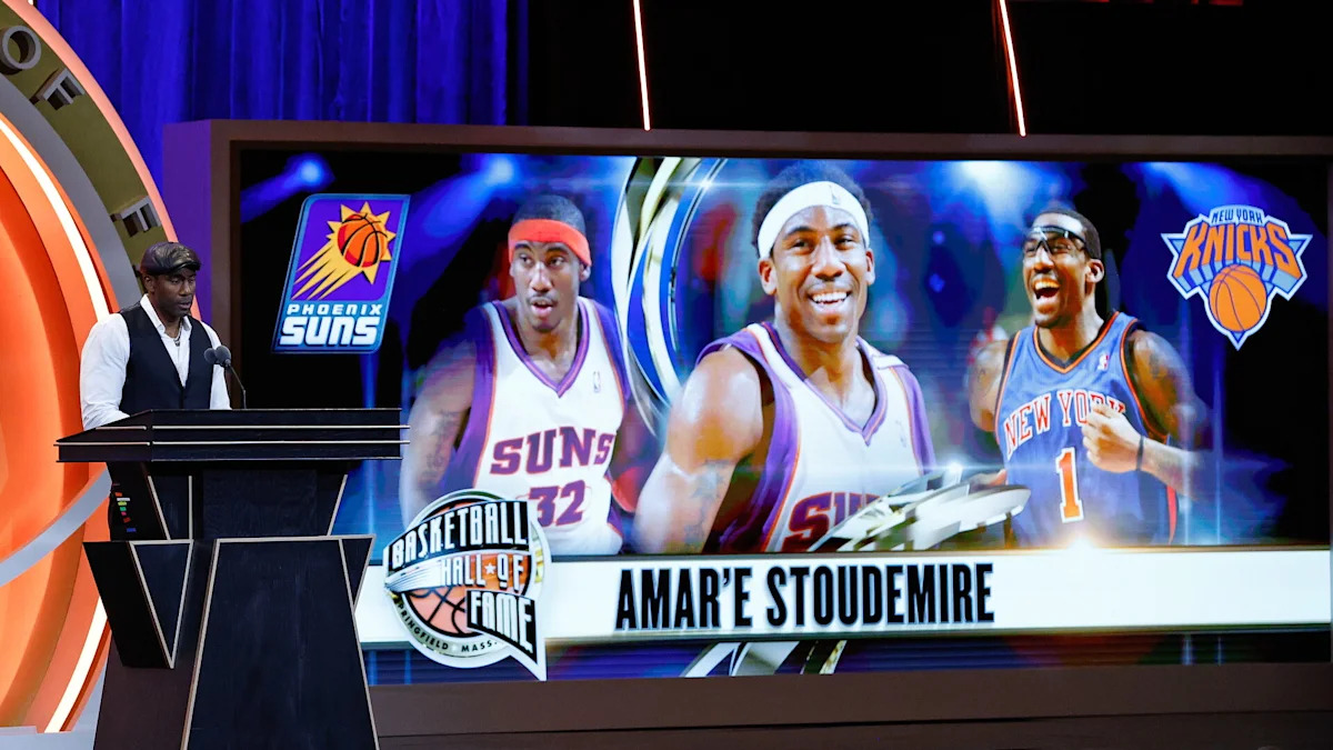 Watch highlights from Amare Stoudemire's induction into Basketball Hall of Fame