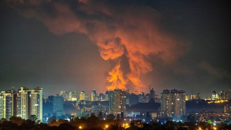 Explosions across Kyiv as Russian missiles strike Ukraine’s capital