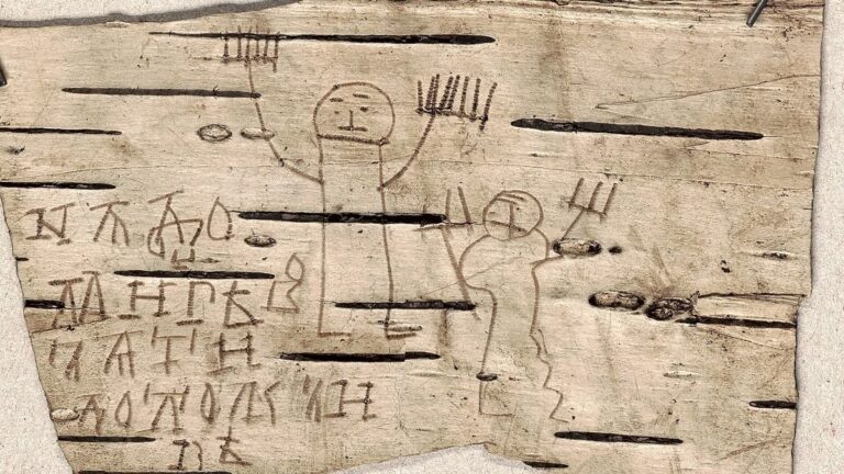 Kids Have Been Drawing Violent Battles And Fantastical Beasts on Their Homework Since The 13th Century