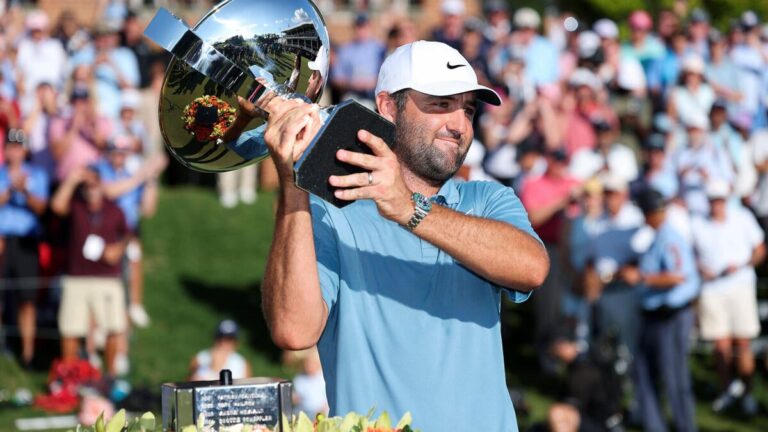 Scottie Scheffler passes Tiger Woods at No. 1 on PGA Tour all-time money list after second FedEx Cup win