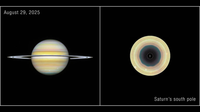 Hubble spots a mysterious 10-sided 'decagon' growing around Saturn's south pole