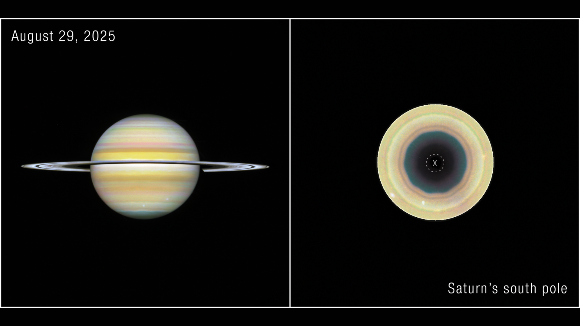 Hubble spots a mysterious 10-sided 'decagon' growing around Saturn's south pole