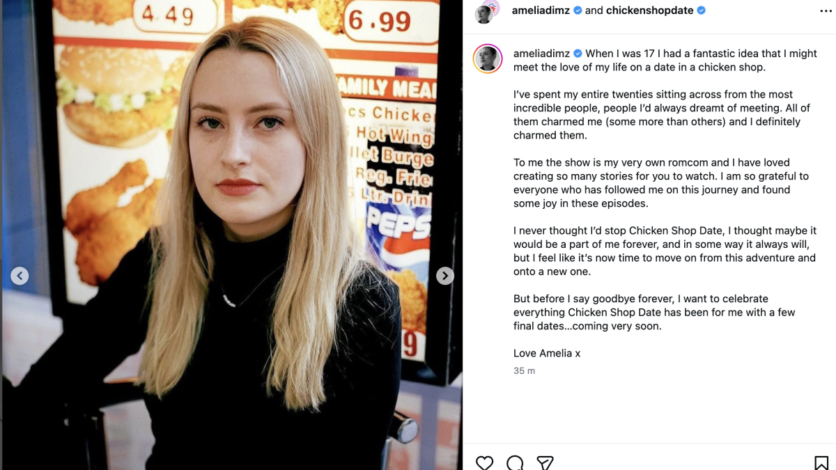 Chicken Shop Date creator Amelia Dimoldenberg announces shows final season