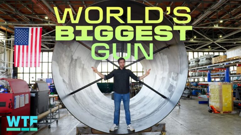 Worlds largest gun for shooting satellites into space