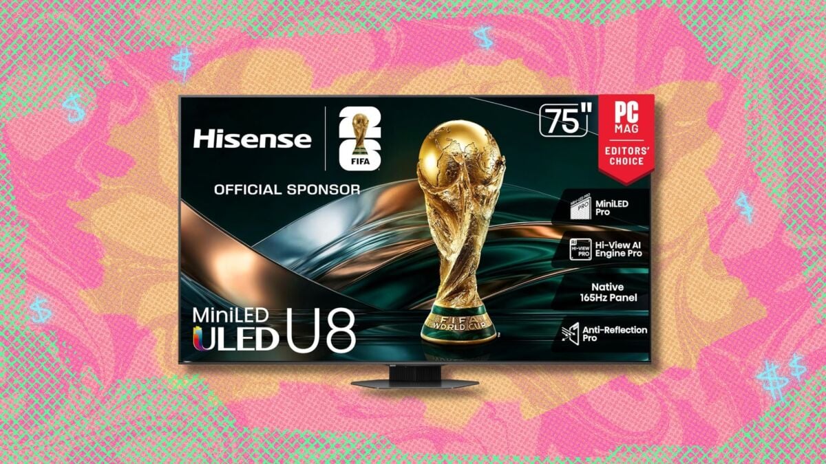 The Hisense 75-inch U8 ULED Mini-LED 4K TV is over $400 off at Amazon