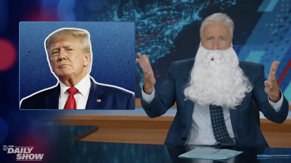 Jon Stewart recaps everything Trump has done in the month hes been away