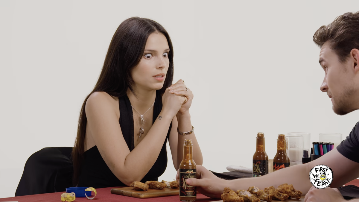 Obsession stars Inde Navarrette and Michael Johnston go head-to-head in hilarious Hot Ones Versus