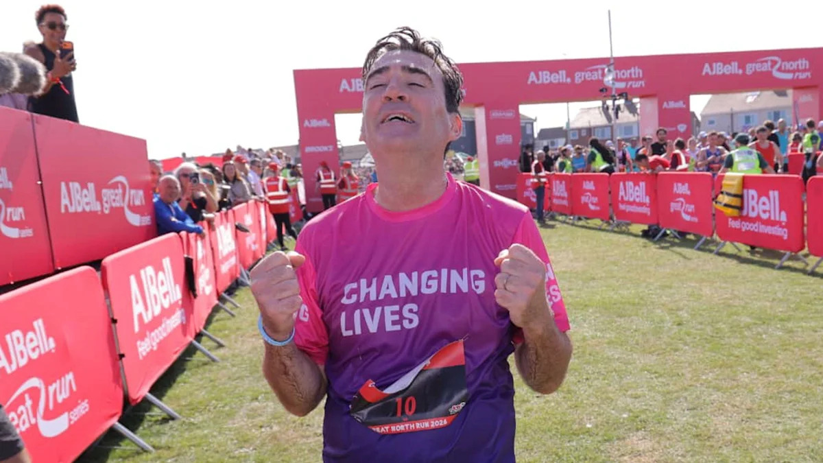Andy Burnham among Great North Run finishers