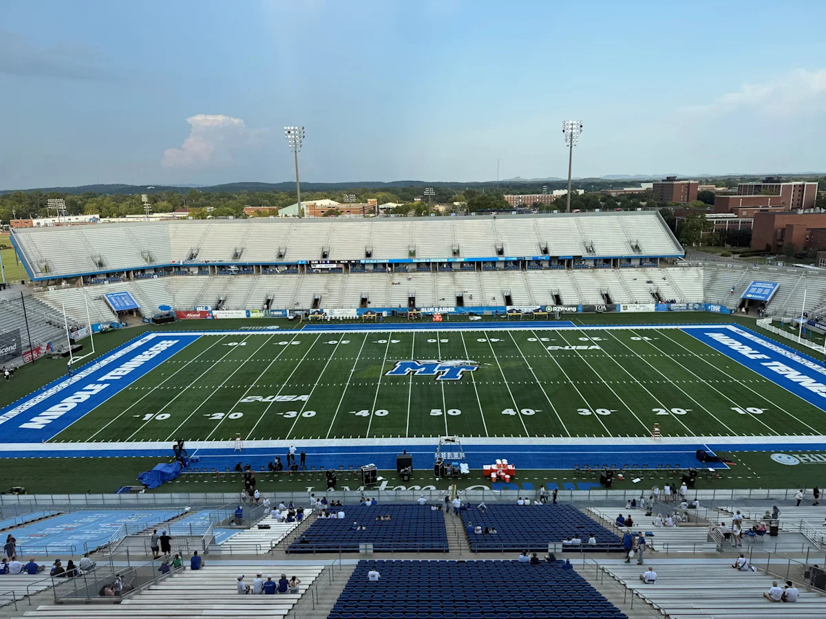 MTSU football vs. Murray State in weather delay