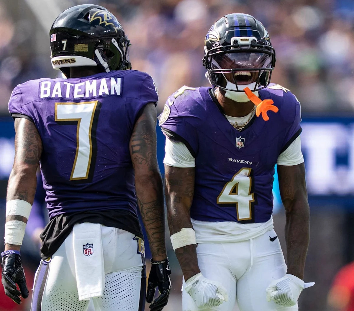 Zay Flowers exits with hamstring injury